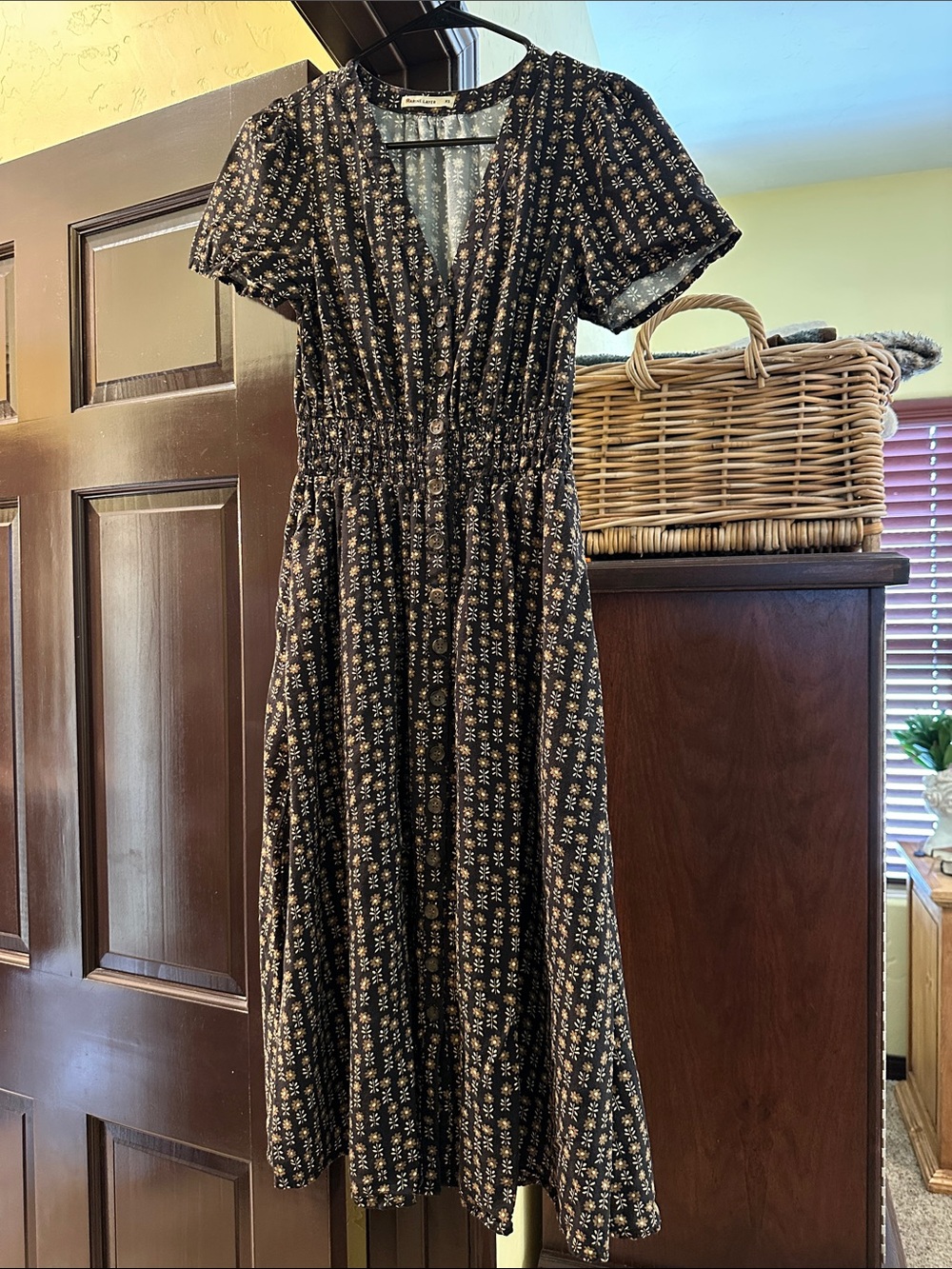 Marine Layer V-Neck Midi Dress